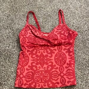 Lands' End Red Asymmetrical Fitted Camisole